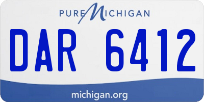 MI license plate DAR6412