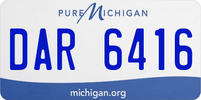 MI license plate DAR6416