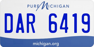 MI license plate DAR6419