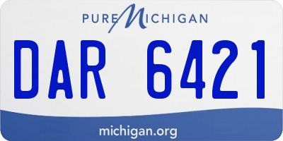 MI license plate DAR6421