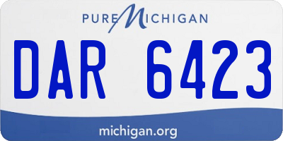 MI license plate DAR6423