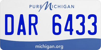 MI license plate DAR6433
