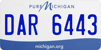 MI license plate DAR6443