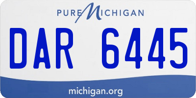 MI license plate DAR6445