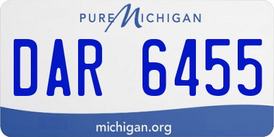 MI license plate DAR6455