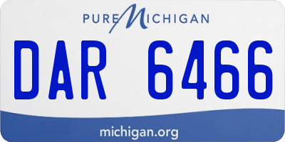 MI license plate DAR6466