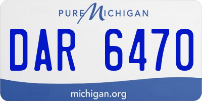 MI license plate DAR6470