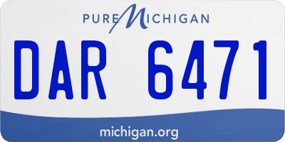 MI license plate DAR6471