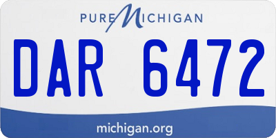MI license plate DAR6472