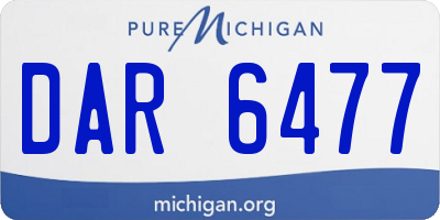 MI license plate DAR6477