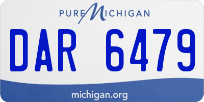 MI license plate DAR6479
