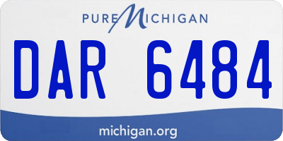 MI license plate DAR6484