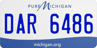 MI license plate DAR6486