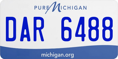 MI license plate DAR6488
