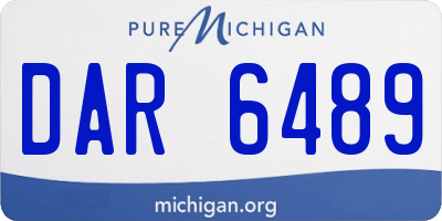 MI license plate DAR6489