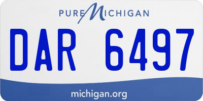 MI license plate DAR6497