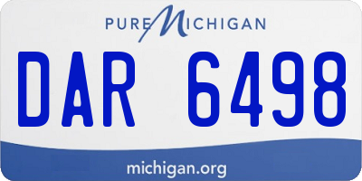 MI license plate DAR6498