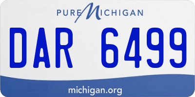 MI license plate DAR6499
