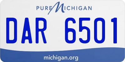 MI license plate DAR6501