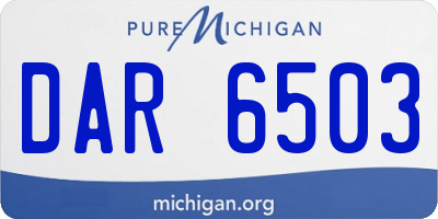 MI license plate DAR6503