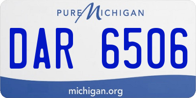 MI license plate DAR6506