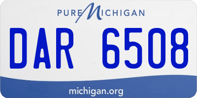 MI license plate DAR6508
