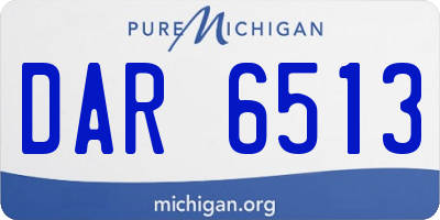 MI license plate DAR6513