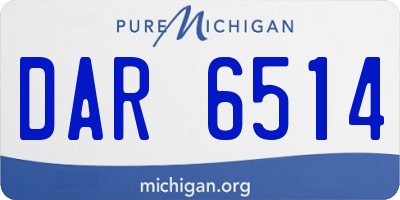 MI license plate DAR6514