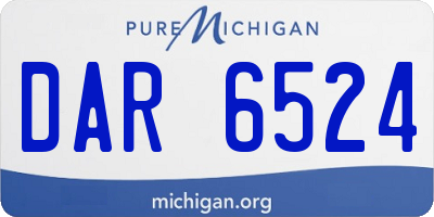 MI license plate DAR6524