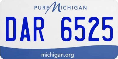 MI license plate DAR6525