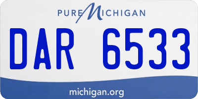 MI license plate DAR6533
