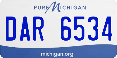MI license plate DAR6534