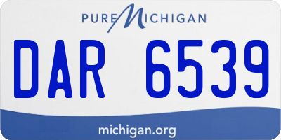 MI license plate DAR6539