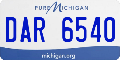 MI license plate DAR6540
