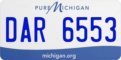 MI license plate DAR6553