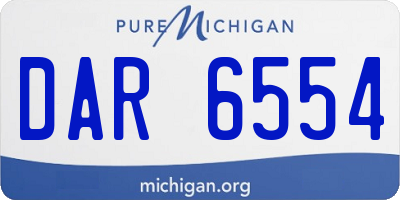 MI license plate DAR6554