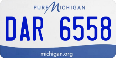 MI license plate DAR6558