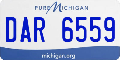 MI license plate DAR6559