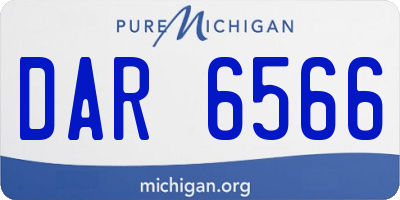 MI license plate DAR6566