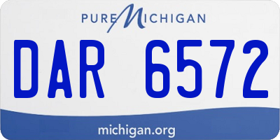 MI license plate DAR6572