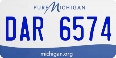 MI license plate DAR6574