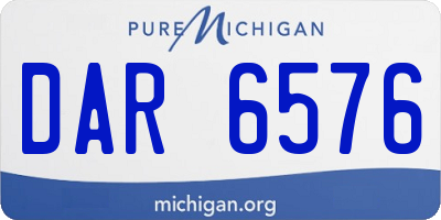 MI license plate DAR6576