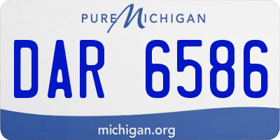 MI license plate DAR6586