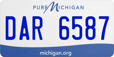 MI license plate DAR6587