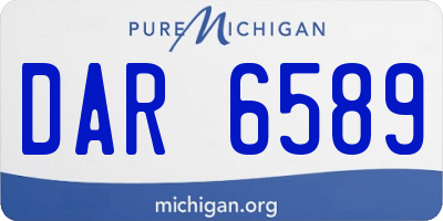 MI license plate DAR6589