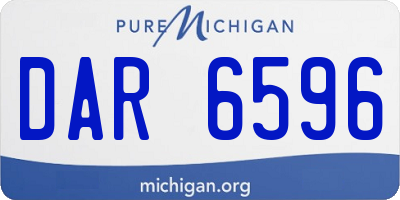 MI license plate DAR6596