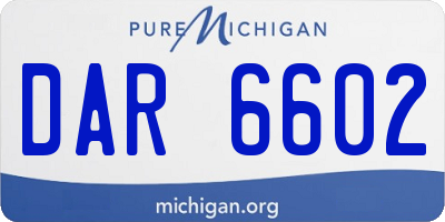 MI license plate DAR6602