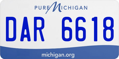 MI license plate DAR6618