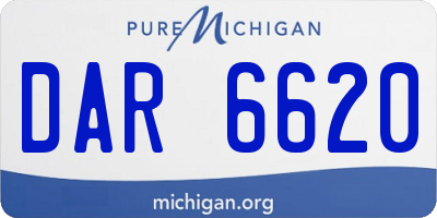 MI license plate DAR6620