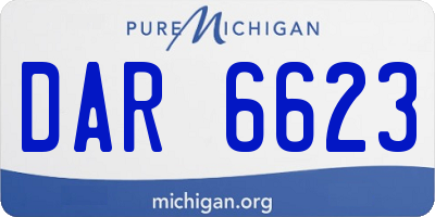 MI license plate DAR6623